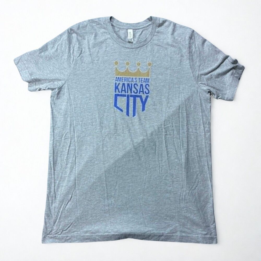 Canvas Kansas City Americas Team Crown T Shirt Mens XL Heather Gray Tee